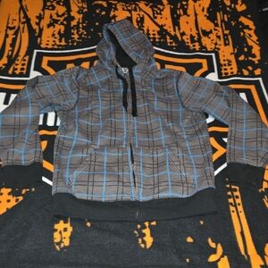 NSS Plaid Zip Up Hoodie